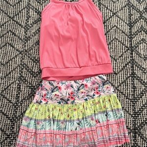 Lucky in Love golf tennis set outfit size 14 Girls Kids Pink